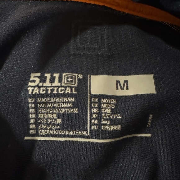 5.11 Tactical Men's Artillery Long Sleeve Shirt Navy Blue Size Medium - Picture 6 of 8